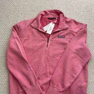 Vineyard Vines Rose Pink Half-Zip Sweatshirt